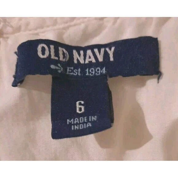 Old Navy White Eyelet Dress – Women’s Size 6 – Sleeveless, Zipper Back - Picture 2 of 5